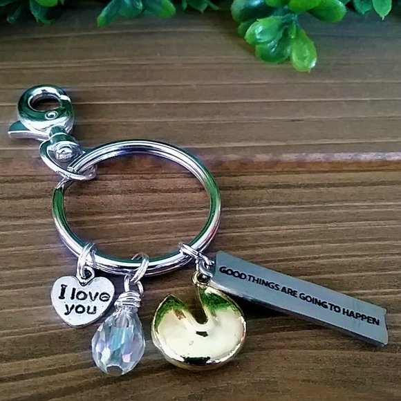 Jewelry - NEW Fortune Cookie Charm Keychain